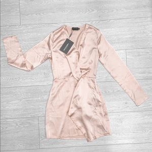 Light pink satin dress